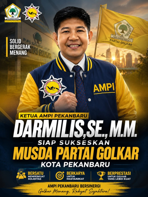 Ketua AMPI Pekanbaru Darmilis, SE., M.M. Siap Sukseskan Musda Partai Golkar Kota Pekanbaru