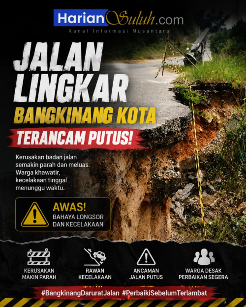 JALAN LINGKAR BANGKINANG DI AMBANG PUTUS, PUPR KAMPAR DITUDING TUTUP MATA