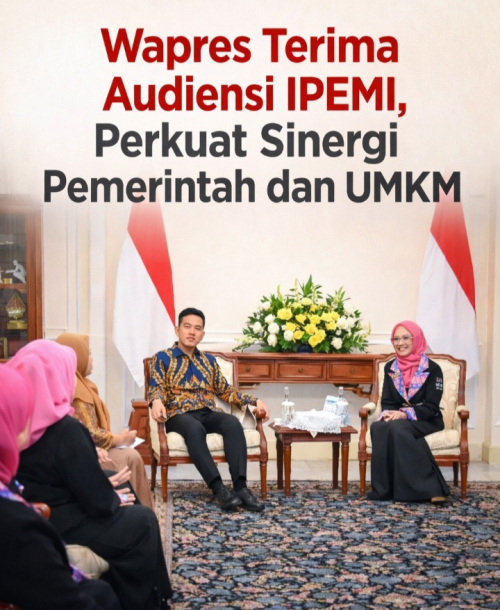 Wapres Gibran Rakabuming Raka Terima Audiensi IPEMI, Perkuat Sinergi Pemerintah dan UMKM