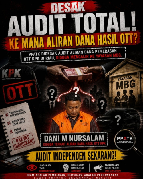 Desakan Audit: Menguat :Dugaan Dana OTT KPK Riau Mengalir ke Yayasan MBG