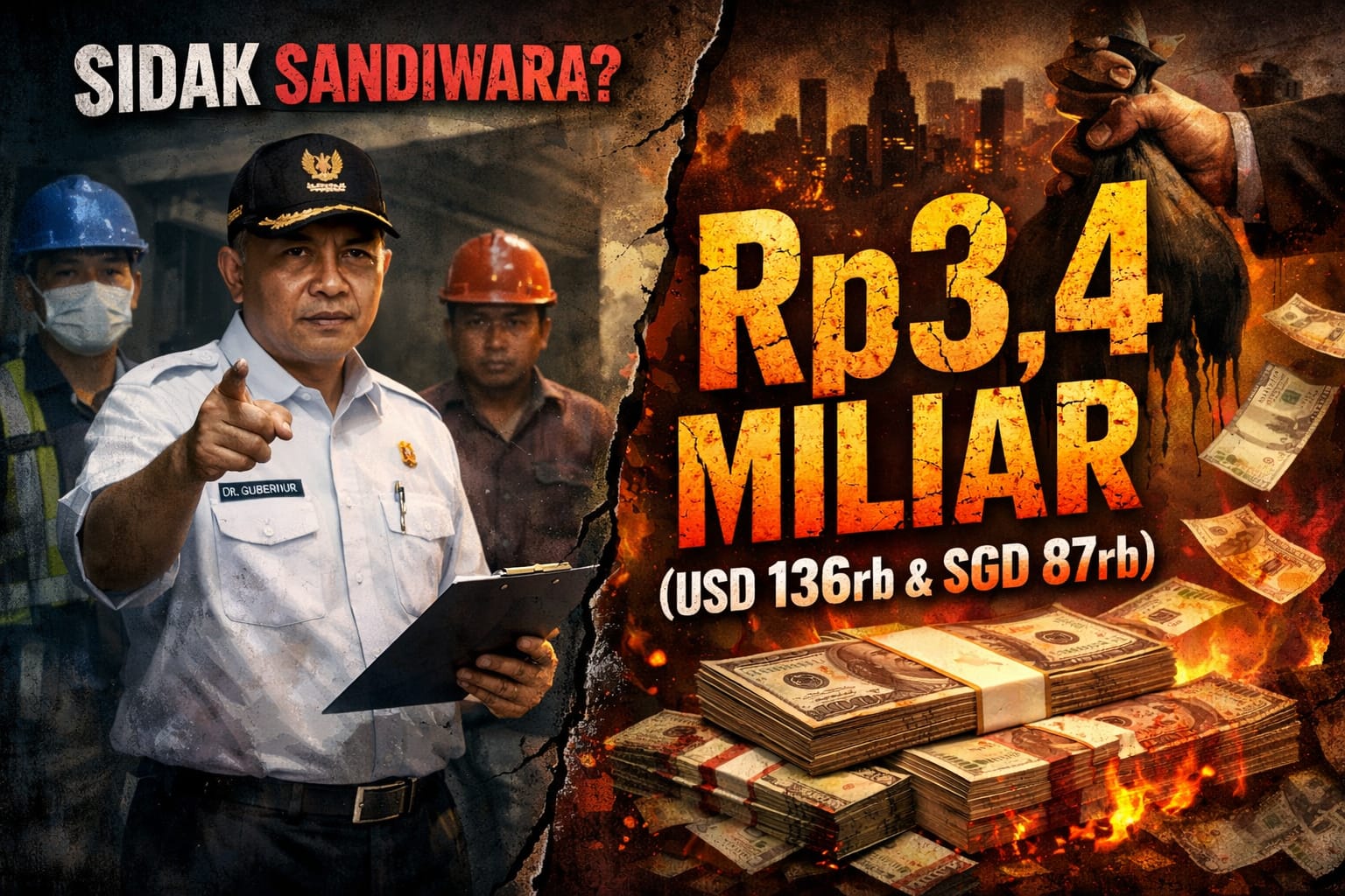 Sidak ASN di Depan Kamera, Tumpukan Dolar di Balik Pintu Rumah Dinas Plt Gubernur