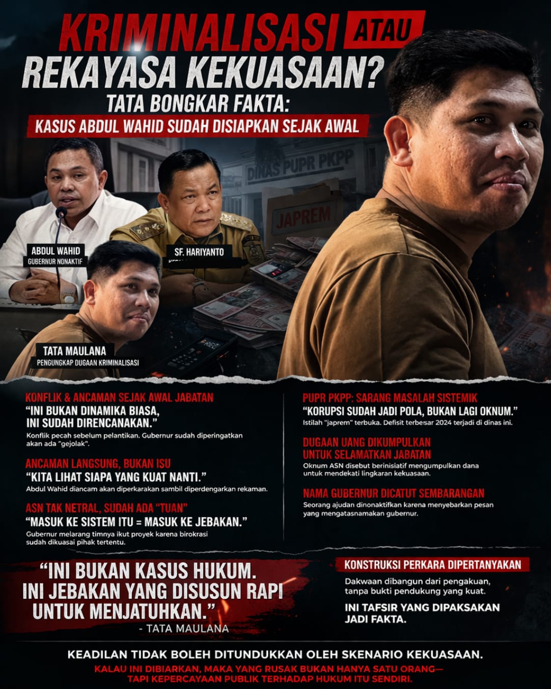 Dijerat atau Dijebak? Misteri Besar Kasus Abdul Wahid Terkuak!