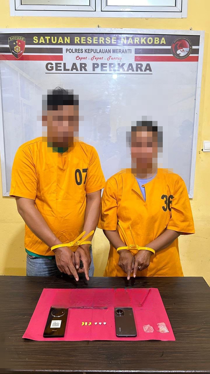 Pasutri Diringkus Sat Resnarkoba Polres Kep Meranti, Diduga Jadi Pengedar Ekstasi