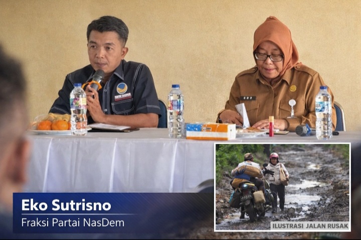Jalan Rusak Rakit Godang Domo Disorot, Eko Sutrisno Gerakkan Perusahaan Turun Tangan