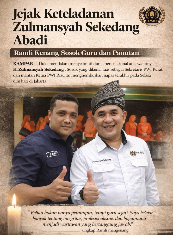 Tokoh Pers Nasional Zulmansyah Sekedang Wafat, Ramli Kenang Keteladanan Almarhum